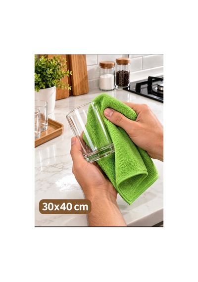 3'lü Renkli Mikrofiber Temizlik Bezi Seti 30x40 Cm - Yüksek Emici İz Bırakmaz Mutfak, Cam & Araç Bezi Diğer