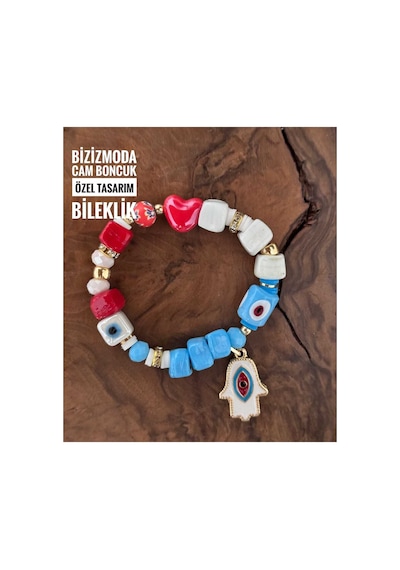 Cam Bodrum Boncuk Bileklik Charm Cam Boncuklu Bileklik Mavi 83783504