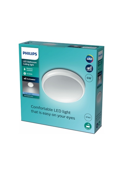 Philips Doris 6W Tavan Lambasi Beyaz Işık Ip44 Beyaz