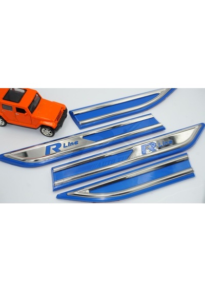 Volkswagen Vw R Line 3M 3D Yan Çamurluk Krom Bıçak Logo Arma