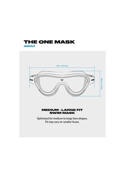 The One Mask Unisex Yüzücü Gözlüğü Çok Renkli