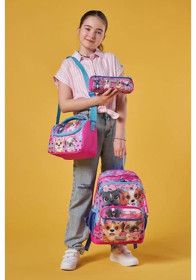 Coral High Kids Pembe Köpek Desenli 3 Lü Okul Çanta Seti Set0123750