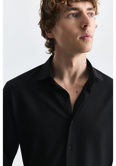 Antioch Comfort Slim Fit Gömlek Siyah