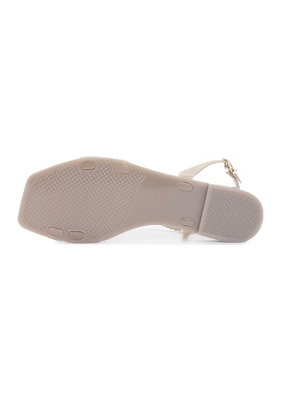 Menghi Kadın Pvc Bej Düz Sandalet 774 810e Bn Sndlt Y25 Cumıno Bej