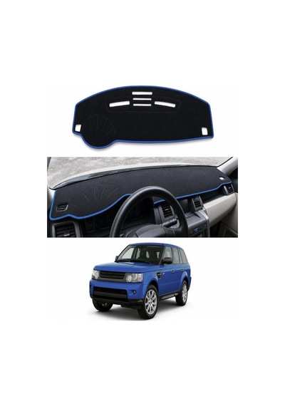 Range Rover - Sport 2005-2013 Uyumlu Torpido Koruma Kılıfı - Mavi Şeritli
