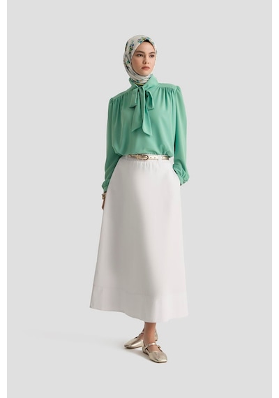 Armine Trend Boyun Kurdele Desenli Tunik-mint 25yt303 Mint