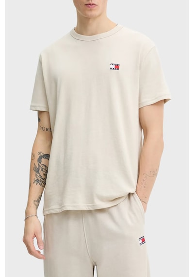 Tommy Jeans Erkek T Shirt Dm0dm22667 Ybh Beyaz Beyaz