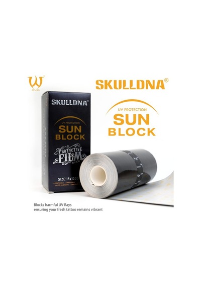 Skulldna Sun Block Dövme Sonrası Koruyucu Film Bant 15cm X 10m Siyah