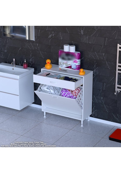 Eliusta Asil 80 Cm Kirli Çamaşır Sepetli Banyo Dolabı 1 Çekmeceli Mutfak Çok Amaçlı Dolap 80x88x32,5 Cm Beyaz Eliusta Asil 80 Cm Kirli Çamaşır Sepetli Banyo Dolabı 1 Çekmeceli Mutfak Çok Amaçlı Dolap 80x88x32,5 Cm Beyaz
