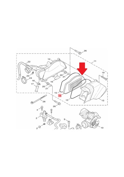 Yamaha Cygnus X 125 Hava Filtresi 5Ty-E4451-10