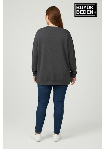 Süperlife Kadın Büyük Beden Milano İtalia Baskılı Bisiklet Yaka İnce Sweatshirt Spr26bswk956-9 Antrasit Süperlife Kadın Büyük Beden Milano İtalia Baskılı Bisiklet Yaka İnce Sweatshirt Spr26bswk956-9 Antrasit
