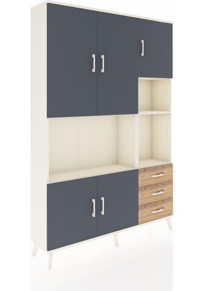 Arges Dolap 9 Raflı 3 Çekmeceli 5 Kapaklı 132x30x195 Aytaşı-antrasit/çam Antrasıt/atlas Çam Arges Dolap 9 Raflı 3 Çekmeceli 5 Kapaklı 132x30x195 Aytaşı-antrasit/çam Antrasıt/atlas Çam