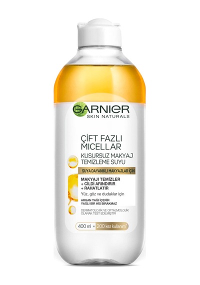 Garnier Çift Fazlı Micellar Kusursuz Makyaj Temizleme Suyu 400ml 5 Adet