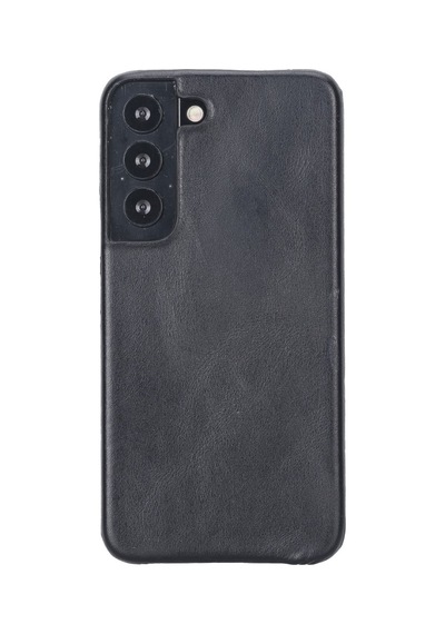 Samsung Galaxy S22 Uyumlu Deri Arka Kapak Uj Rst1 Siyah Diğer