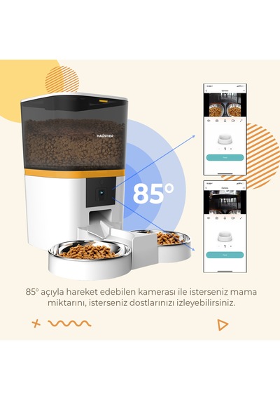 Haustier Qq005-dual Beyaz Kameralı Akıllı Kedi Köpek Otomatik Mama Kabı, App Uzaktan Kontrol, Sesle Çağırma, 480p Kamera, 6lt Hazne, Çift Metal Kase Haustier Qq005-dual Beyaz Kameralı Akıllı Kedi Köpek Otomatik Mama Kabı, App Uzaktan Kontrol, Sesle Çağırma, 480p Kamera, 6lt Hazne, Çift Metal Kase