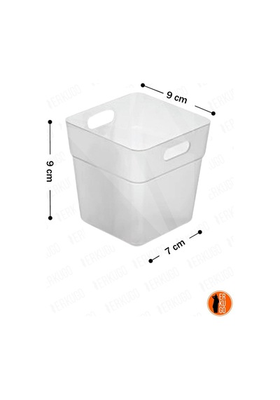 9'lu Set Buzdolabı & Kapak Içi Düzenleyici, Organizer Kutu Plastik 90 X 90 Beyaz Tr Diğer