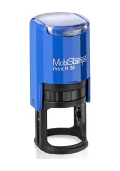 Mobi R30 Yuvarlak Otomatik Mühür Kaşe Yapımı Siyah
