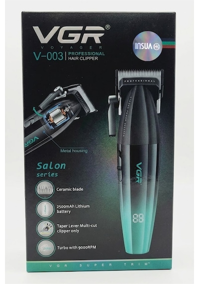 V-003 Profesyonel Saç Kesme Makinesi 9000 Rpm Vektör/manyetik Motor Dlc Bıçak Şarjlı Tıraş Makinesi