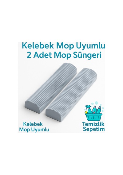 Kelebek Mop Yedek Sünger Başlık 28 Cm 2 Adet