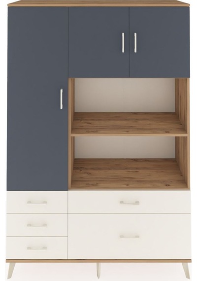 Hyperion Dolap 7 Raflı 5 Çekmeceli 3 Kapaklı 132x44x195 Çam-antrasit/aytaşı Antrasıt/aytası Hyperion Dolap 7 Raflı 5 Çekmeceli 3 Kapaklı 132x44x195 Çam-antrasit/aytaşı Antrasıt/aytası