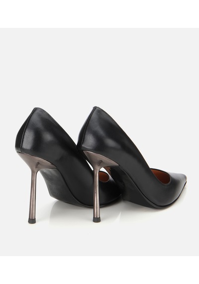 Hotiç Kadın Deri Siyah Metal Detaylı Yüksek Topuklu Stiletto 01ayh315230a100 01ayh315230a100 Siyah