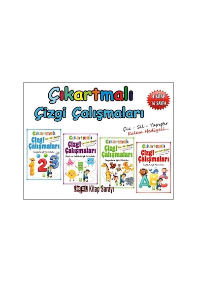 Ema Yayınları Çıkartmalı Çizgi Çalışmaları 4 Kitap
