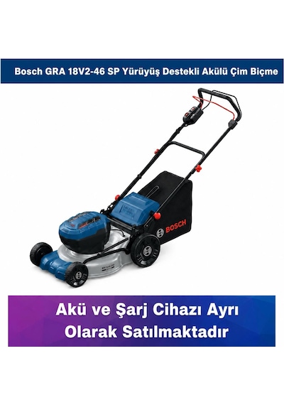 Bosch GRA 18V2-46 SP Yürüyüş Destekli Akülü Çim Biçme Solo 06008C8200