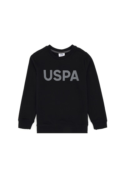 U.S. Polo Assn. Erkek Çocuk Siyah Basic Bisiklet Yaka Sweatshirt 50289143-VR046