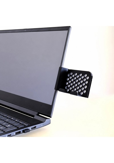 3d Baskı Monitor Telefon Tutucu - Petek Desenli Laptop Kenar Telefon Tutucu-siyah Çok Renkli