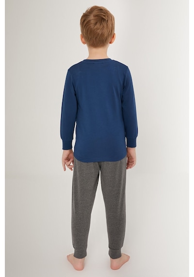 U.s. Polo Assn Shine 1890 Koyu Indigo Erkek Çocuk Uzun Kol Pijama Takım Koyu İndigo