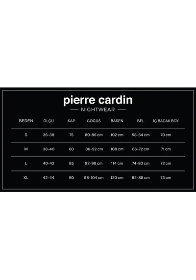 Pierre Cardin Saten Kadın Pijama Takımı - 1320 Lacivert