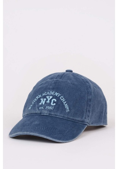 DeFacto Erkek Çocuk Nakışlı Jean Cap Şapka D5313A825SMIN8