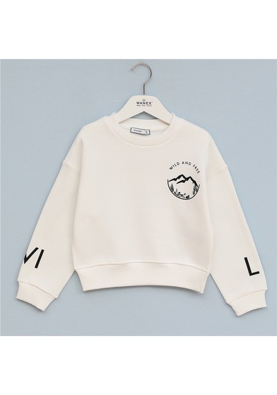 Wanex Kız Çocuk Uzun Kol Kalın Sweat - 32355 Pembe
