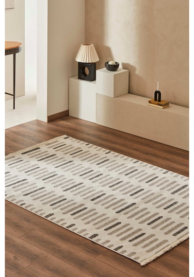 Kaşmir Halı 7/24 Iskandinav Elegance Venedik Gri 160X230 CM Salon Mutfak Halısı Yolluk Kilim