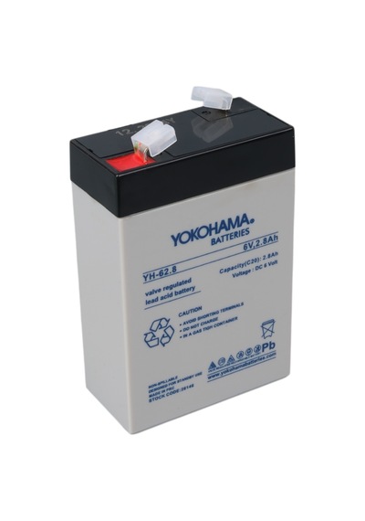 Yokohama Yh-62.8 6 Volt - 2.8 Amper Dik Akü 66 X 33 X 97 Mm