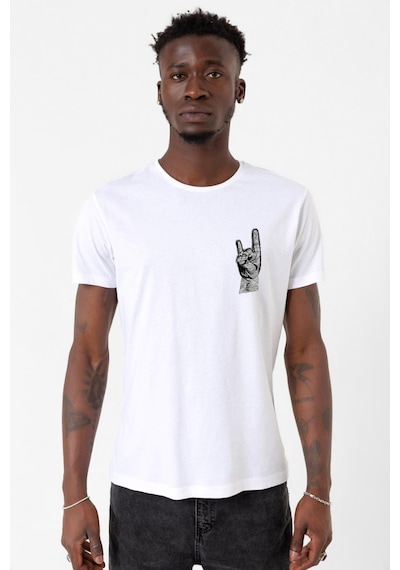 Ergenekon Bozkurt Beyaz Erkek Bisikletyaka Tshirt Çok Renkli