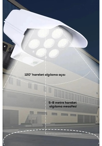 Mobee Kamera Görünümlü Sensörlü Uzaktan Kumandalı Solar Bahç...