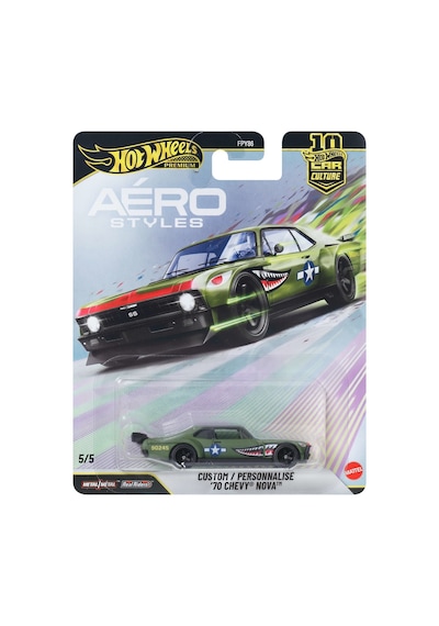 Hot Wheels Premium Car Culture Aero Styles Custom Personnalıse 70 Chevy Nova Fpy86 Jkf37