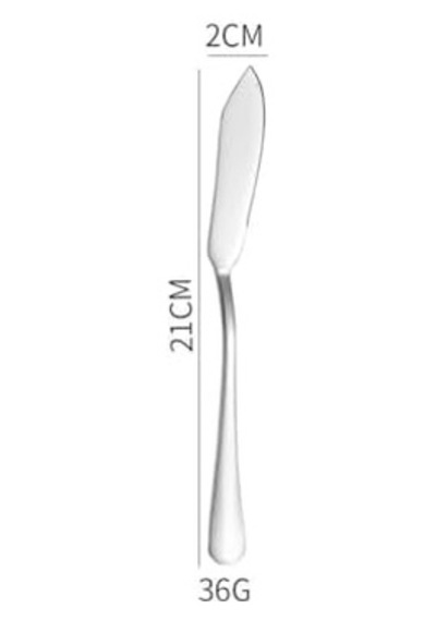 1010 Çelik 6 Adet Silver Renk Sofra Balık Kesme Bıçağı Cin742by-6 Açık Ceviz