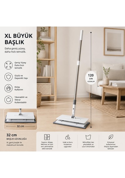 Akıllı Mop Krafz One Click Otomatik Bez Yakalayan Temizlik Seti - Kıskaçlı Duvar Ve Yer Yüzey Mopu, Tüm Bezlerle Ve Islak Mendille Uyumlu El Değmeden Bez Değiştiren 2 Adet Mikrofiber Bez Hediyeli Çok Renkli Akıllı Mop Krafz One Click Otomatik Bez Yakalayan Temizlik Seti - Kıskaçlı Duvar Ve Yer Yüzey Mopu, Tüm Bezlerle Ve Islak Mendille Uyumlu El Değmeden Bez Değiştiren 2 Adet Mikrofiber Bez Hediyeli Çok Renkli