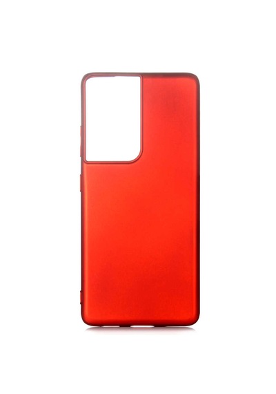 Samsung Galaxy S21 Ultra Kılıf Zore Premier Silikon Kapak - Kırmızı Red