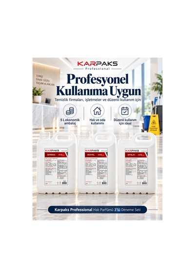 Halı Ve Oda Parfümü 3 Lü Deneme Seti 3x5 L Spring + Royal + Efsun Profesyonel Koku Seti Diğer