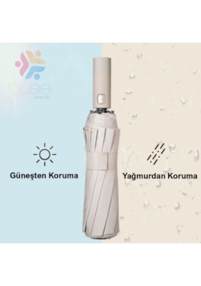 Bliss Umbrella 12 Telli Otomatik Şemsiye Krem