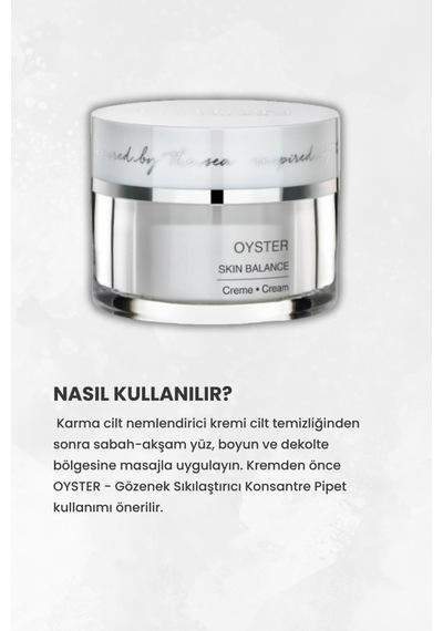 Karma Ciltler Için Matlaştırıcı, Gözenek Sıkılaştırıcı Yağ Dengeleyici Anti Aging Oyster Krem - 184256785
