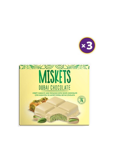 Beyaz Çikolatalı Dubai Çikolatası 100 Gr X 3 Adet