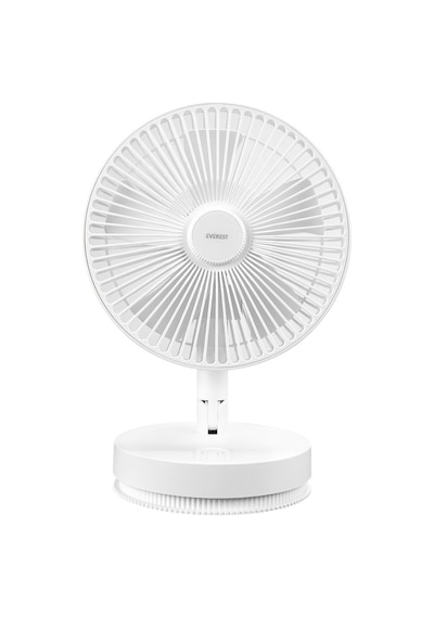 Everest Efn-600 Beyaz 2000mah 8 Inch 4 Kademeli 1500rpm Hız Katlanabilir Masaüstü Usb Fan
