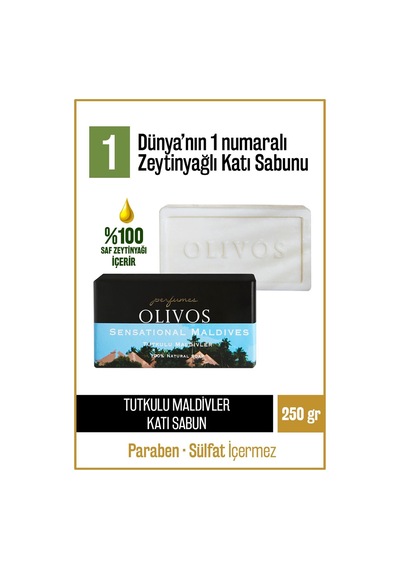 %100 Doğal Parfüm Serisi Tutkulu Maldivler Kokulu Zeytinyağı Katı Saf Sabun - Zeytinyağı