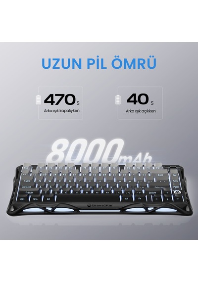 Gravastar K1 Mekanik Gaming Klavye, M1 Pro Kablosuz Optik Mouse Ve Mousepad Oyuncu Seti, Gradient Bl Optik