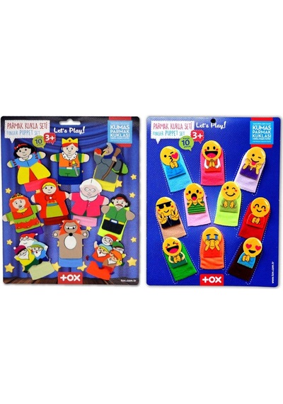 2 Set - 20 Parça Tox  Emojiler ve Masal Kahramanları Parmak Kukla