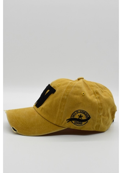 Külah Kadın Hardal Eskitme Vintage Kep Şapka - Standart Hardal